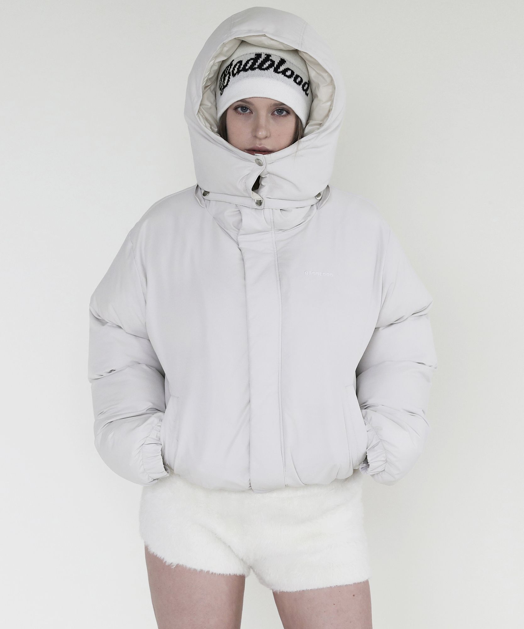 ★韓国人気★BADBLOOD★Cozy Hooded Puffer Jacket MUSINSA | BADBLOOD Cozy Hooded Puffer Jacket - Cream