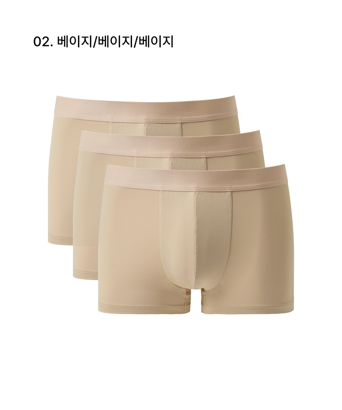 무신사 스탠다드(MUSINSA STANDARD) [쿨탠다드] 맨즈 드로즈 베이지 베리에이션 3팩
