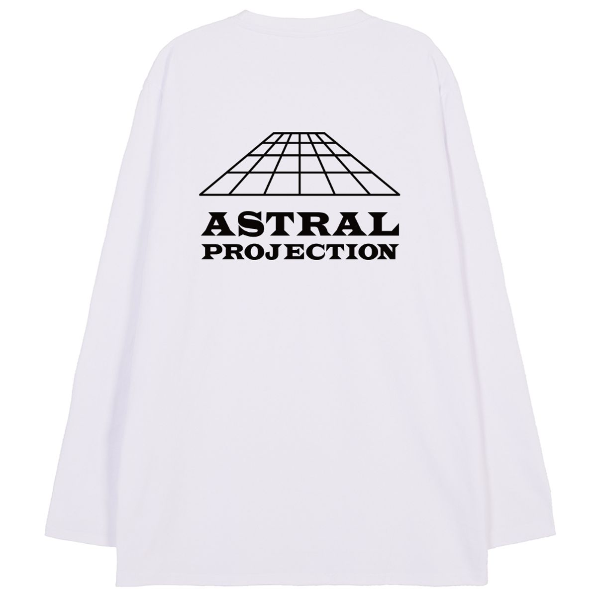 아스트랄 프로젝션(ASTRAL PROJECTION) 시그니처 로고 오버핏 롱 슬리브 티셔츠_화이트