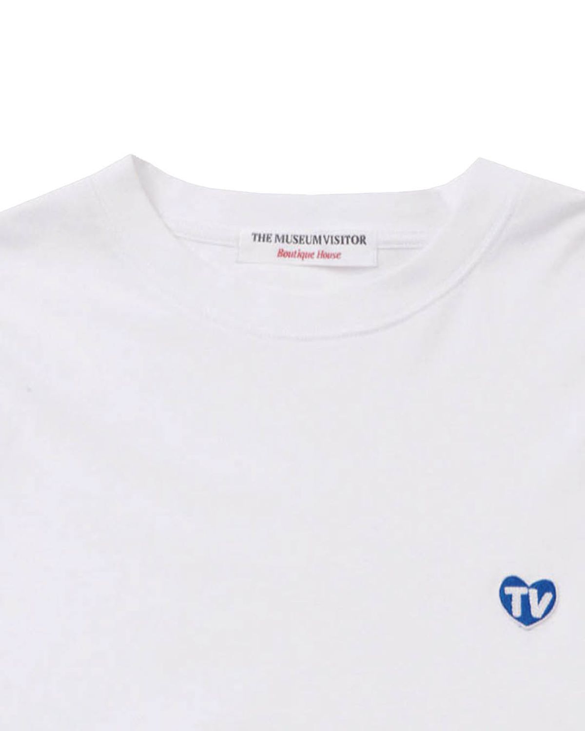 더뮤지엄비지터(THEMUSEUMVISITOR) TV HEART LOGO LONG SLEEVE (WHITE)
