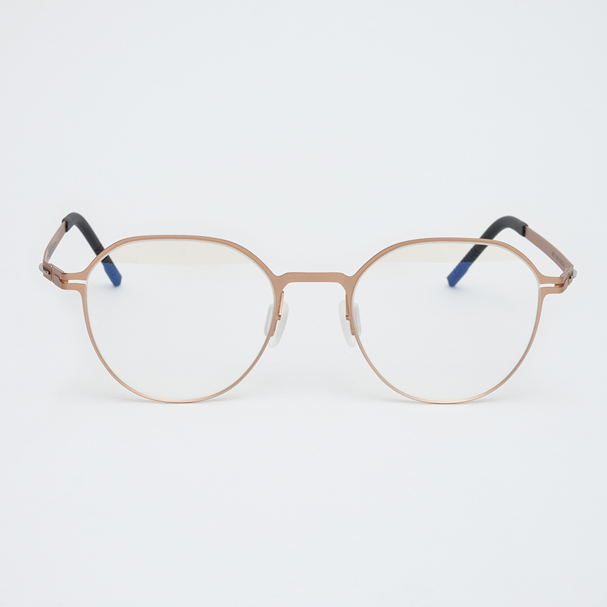 알로아이웨어(ALO EYEWEAR) [The air_flat] AL8305 1414M 초경량 세미오버 판토 라운드 골드 안경테