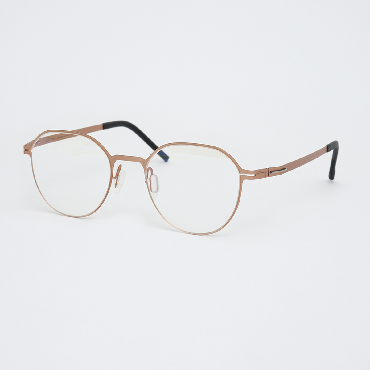 알로아이웨어(ALO EYEWEAR) [The air_flat] AL8305 1414M 초경량 세미오버 판토 라운드 골드 안경테