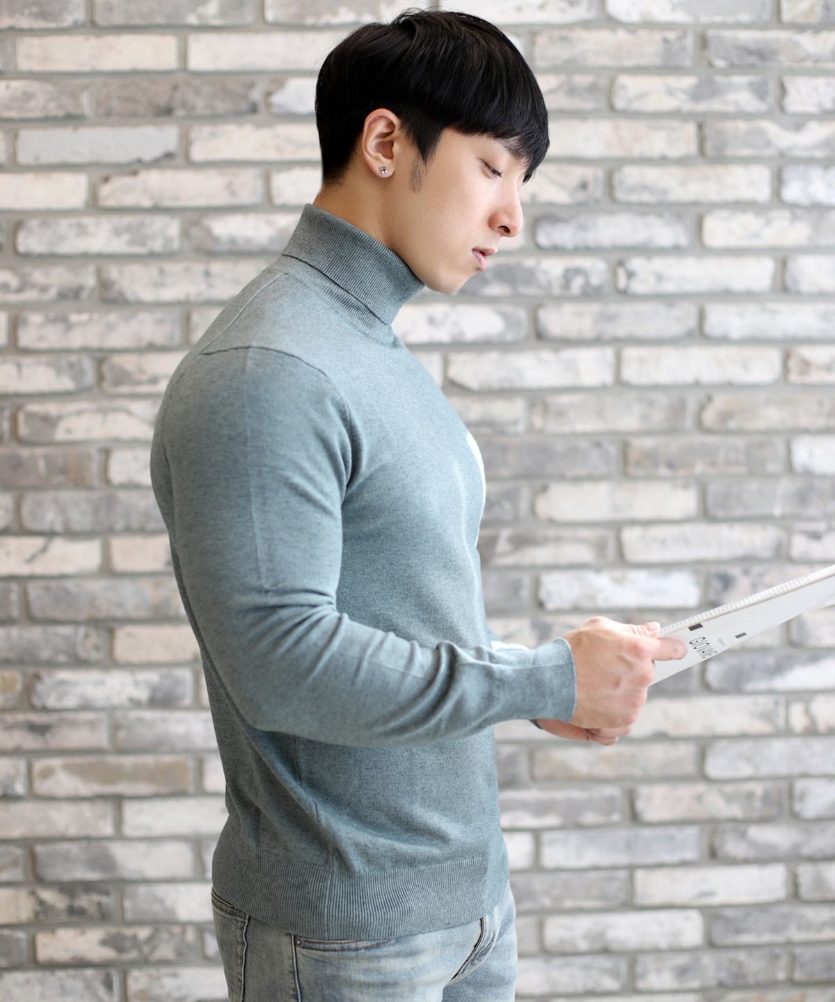 보스트핏(BOASTFIT) 2pack 부드러운 머슬핏 목폴라 긴팔 니트