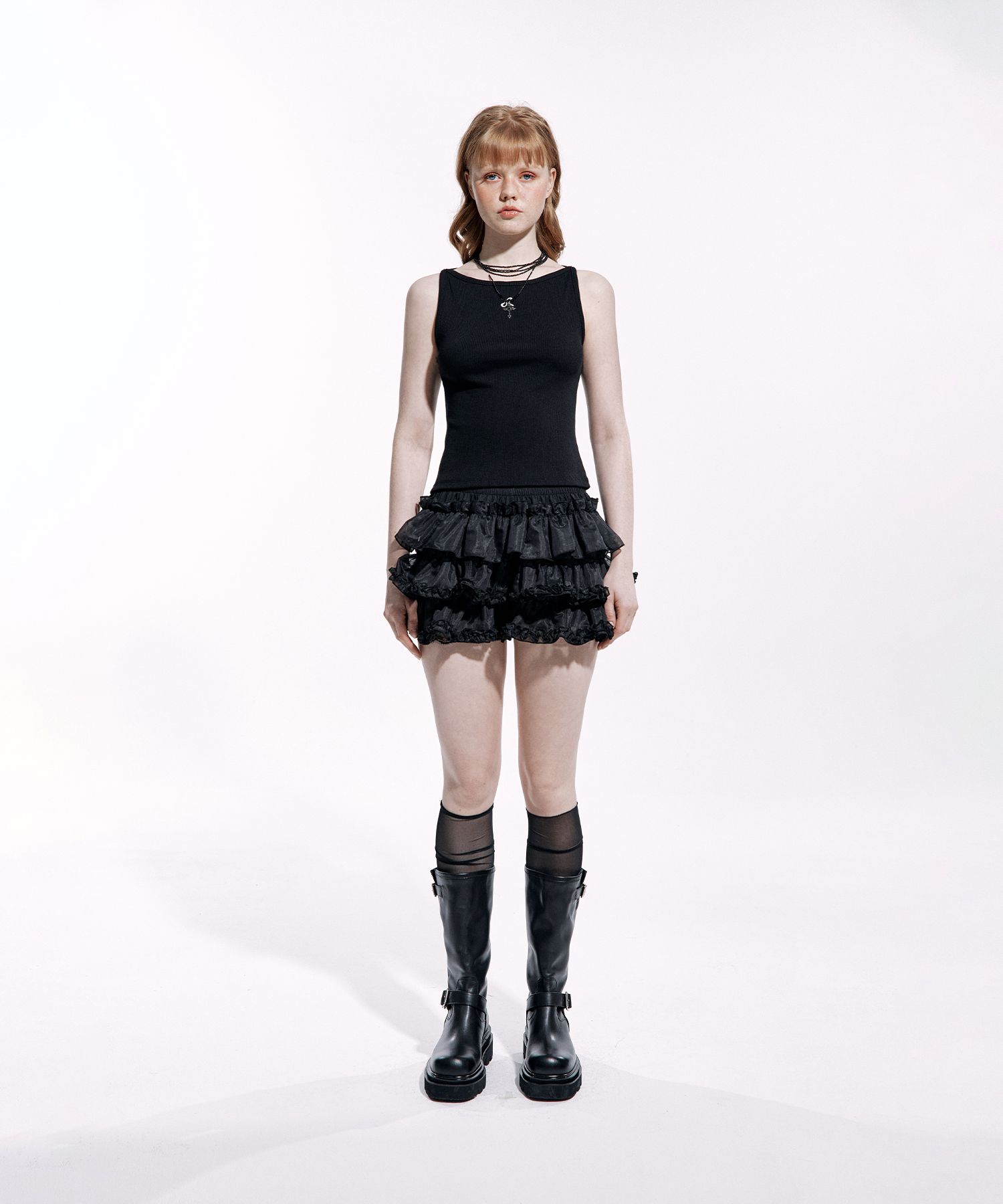 LACE TUTU PANTS SKIRT BLACK - roughneck | 60% - Asian