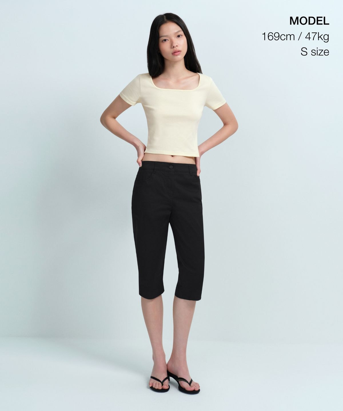 무신사 스탠다드 우먼(MUSINSA STANDARD WOMAN) 우먼즈 슬림 스퀘어 넥 티셔츠 [에그렛]