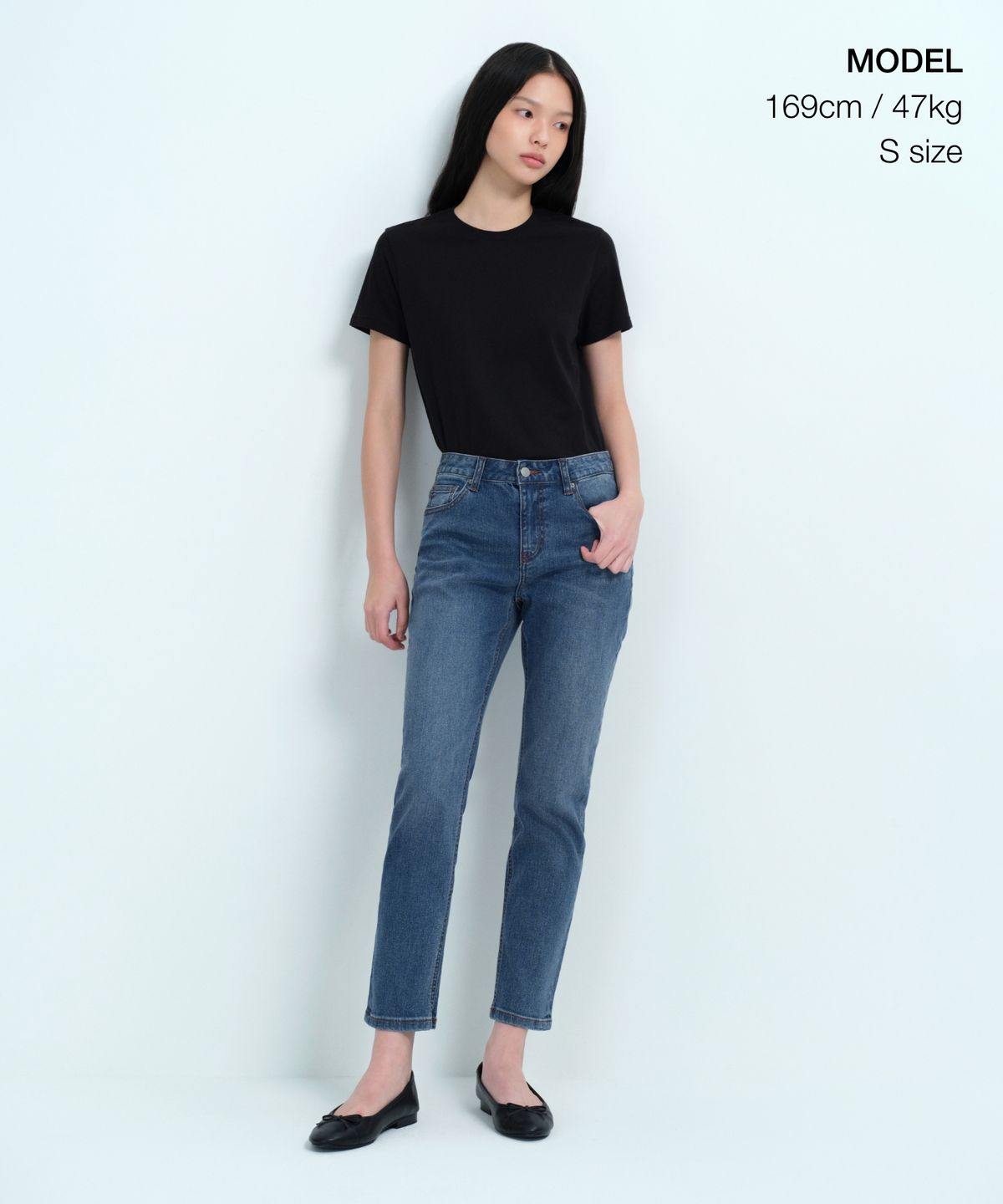 무신사 스탠다드 우먼(MUSINSA STANDARD WOMAN) 우먼즈 모달 블렌드 베이식 크루 넥 티셔츠 [블랙]
