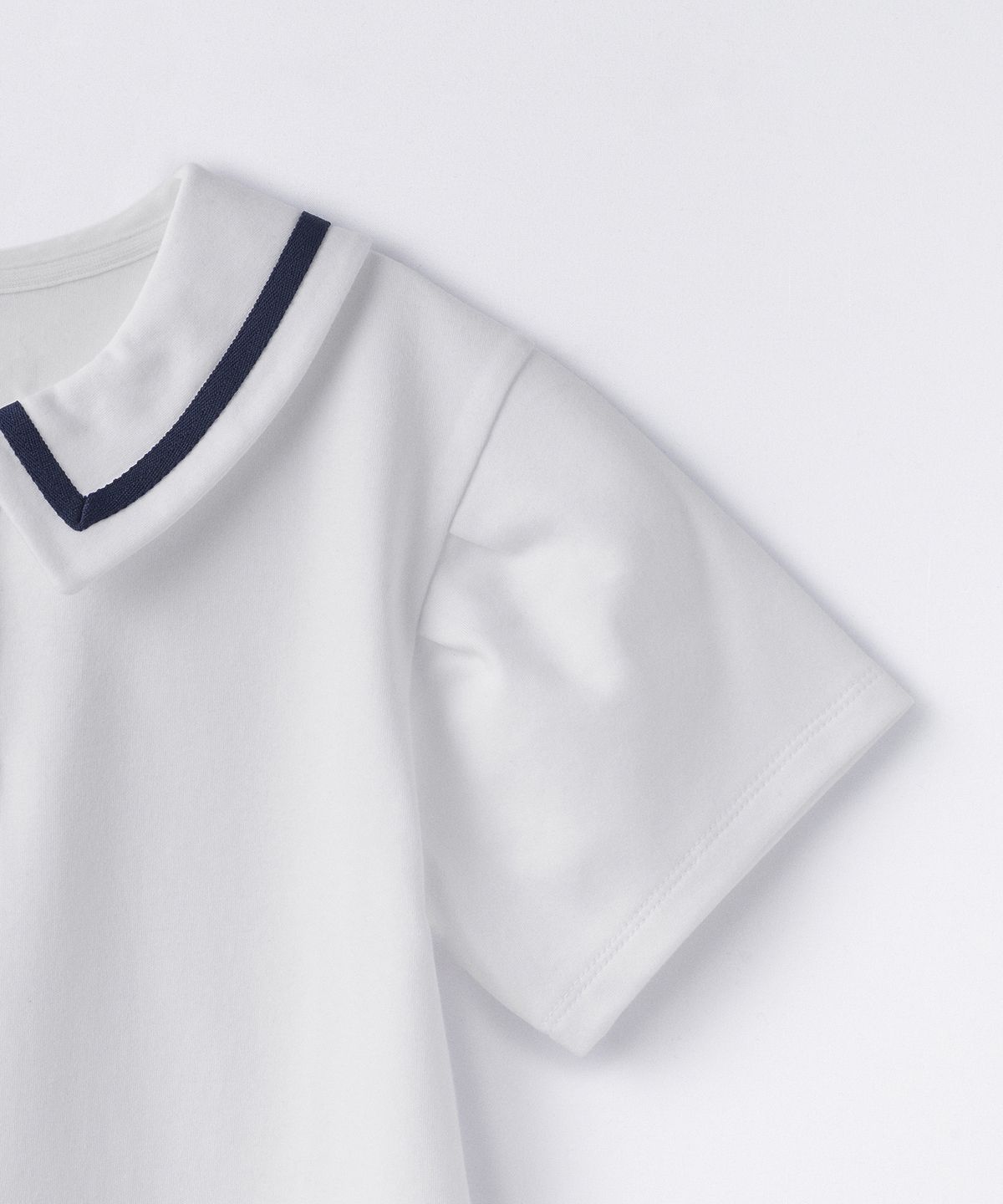 무신사 스탠다드 키즈(MUSINSA STANDARD KIDS) 세일러 칼라 티셔츠 [화이트]
