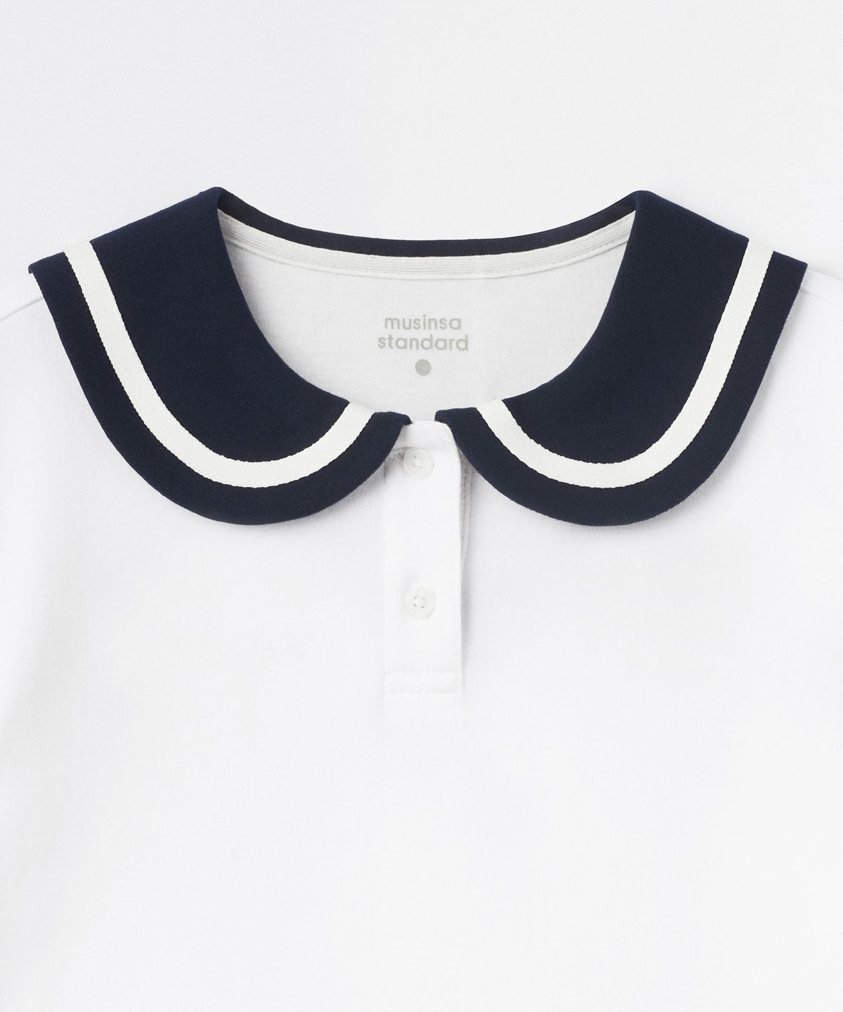 무신사 스탠다드 키즈(MUSINSA STANDARD KIDS) 세일러 저지 드레스 [화이트]