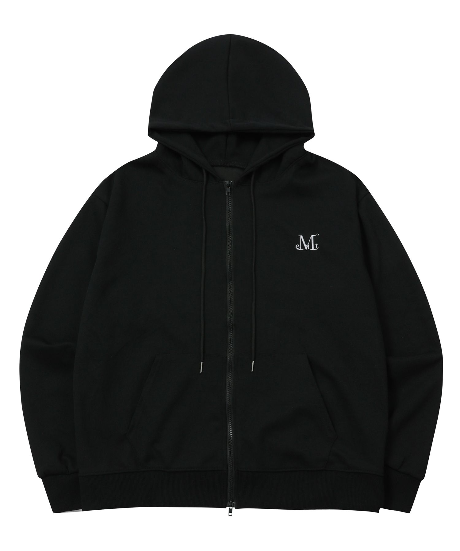 MUSINSA | MUCENT Denver 2-way hooded zip-up (black, gray)