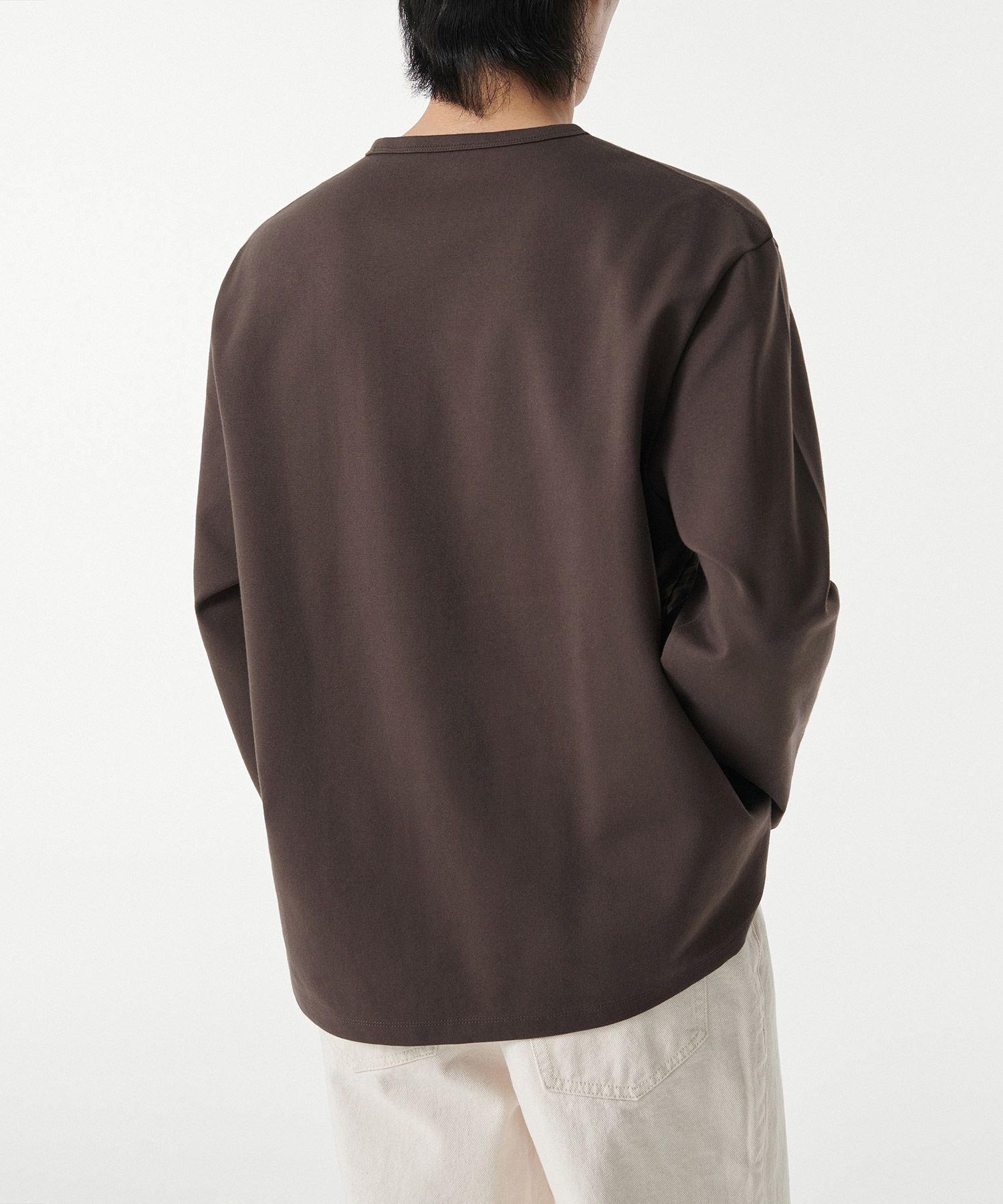 Tシャツ・カットソー *MUSINSA STANDARD* Ponte Crew Neck Long Sleeve T-Shirt Dark MUSINSA | MUSINSA STANDARD Heavy Ponte Relaxed Crew Neck