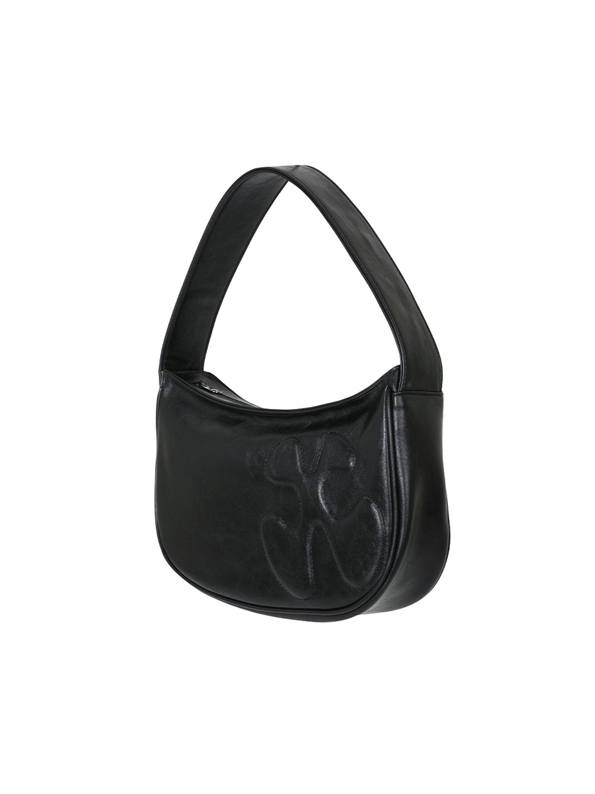 와이이이엘(YEEL) EMBROIDERED LOGO SHOULDER BAG BLACK