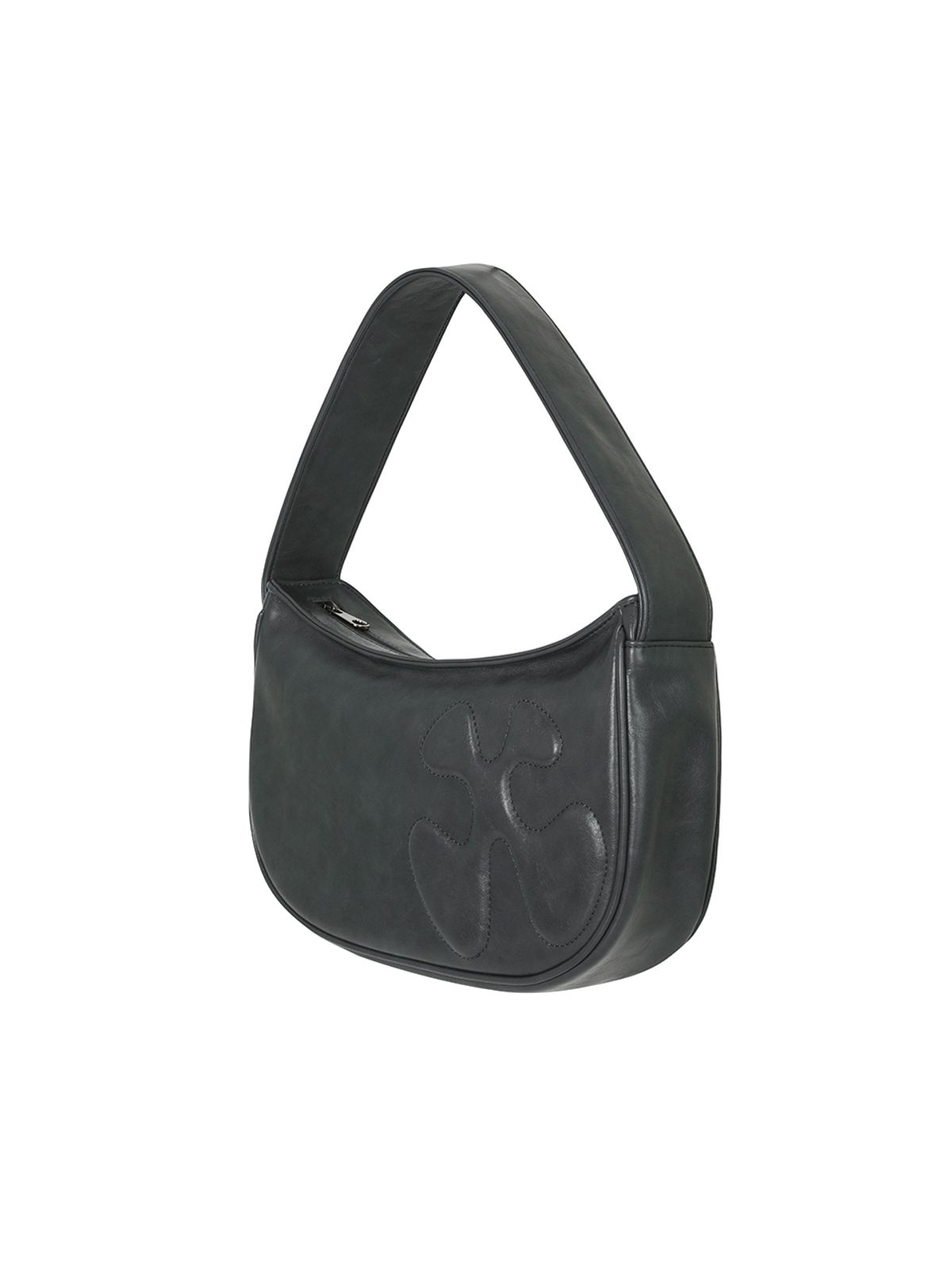 와이이이엘(YEEL) EMBROIDERED LOGO SHOULDER BAG CHARCOAL
