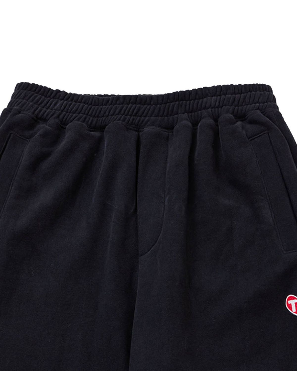 더뮤지엄비지터(THEMUSEUMVISITOR) TV HEART LOGO SWEATPANTS (BLACK)