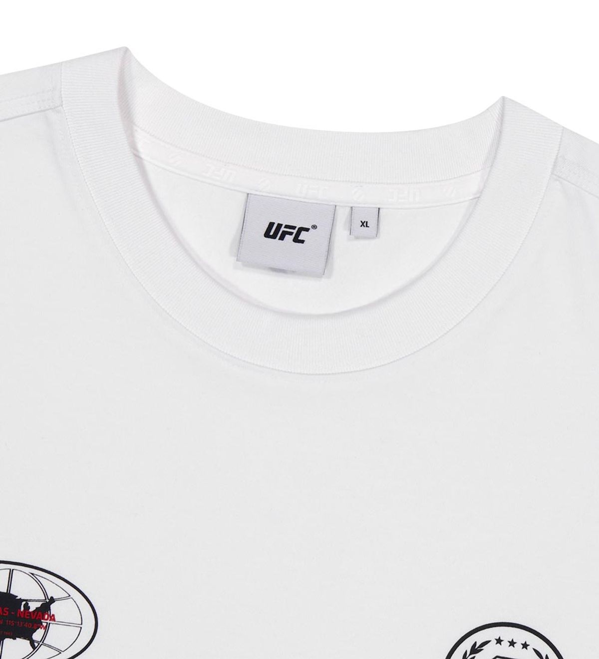 유에프씨 스포츠(UFC SPORT) UFC 헤리티지 릴렉스핏 반팔 티셔츠 화이트 U2SSV2322WH