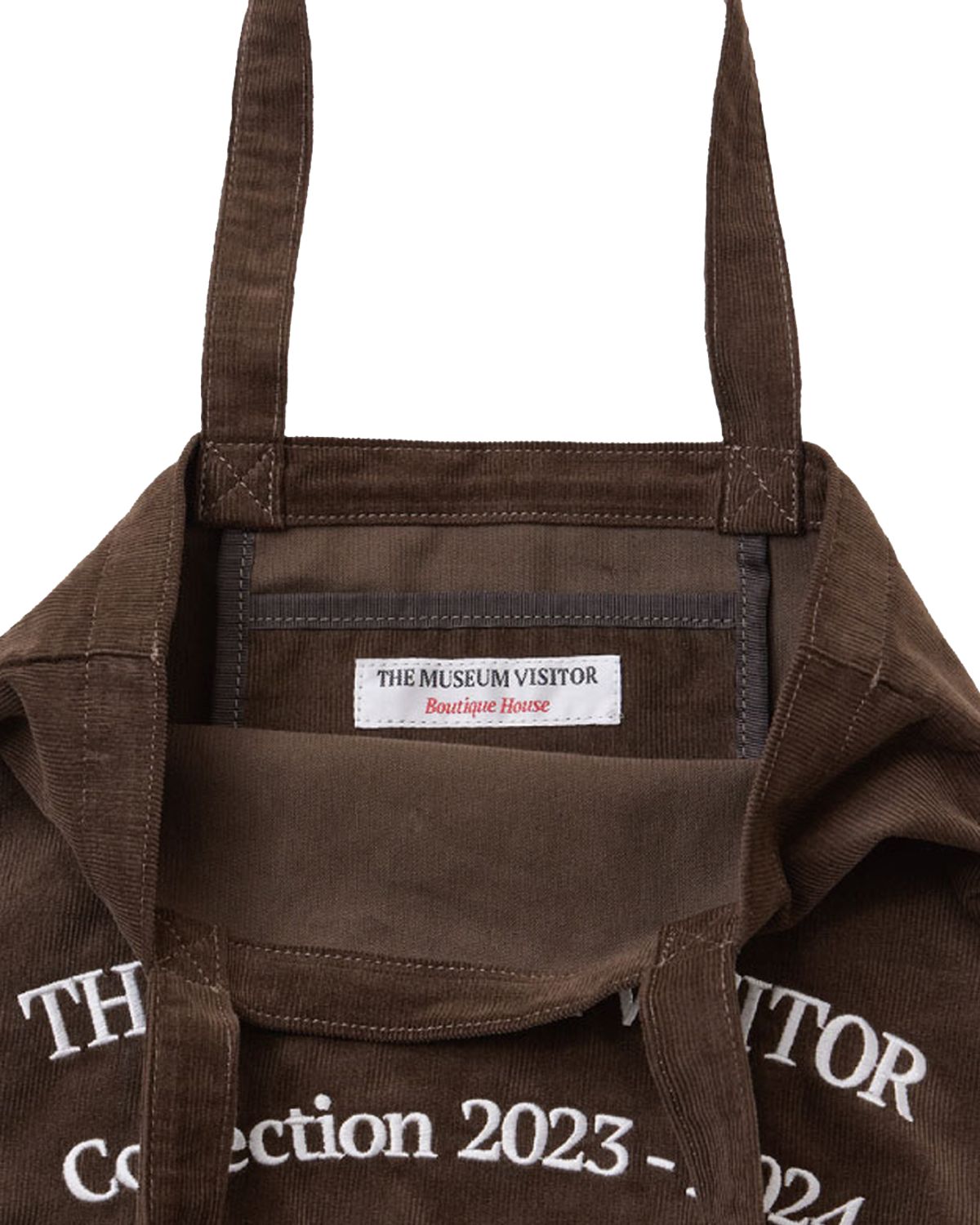 더뮤지엄비지터(THEMUSEUMVISITOR) THE MUSEUM VISTIOR COLLECTION 2023-2024 CORDUROY ECO BAG (BROWN)