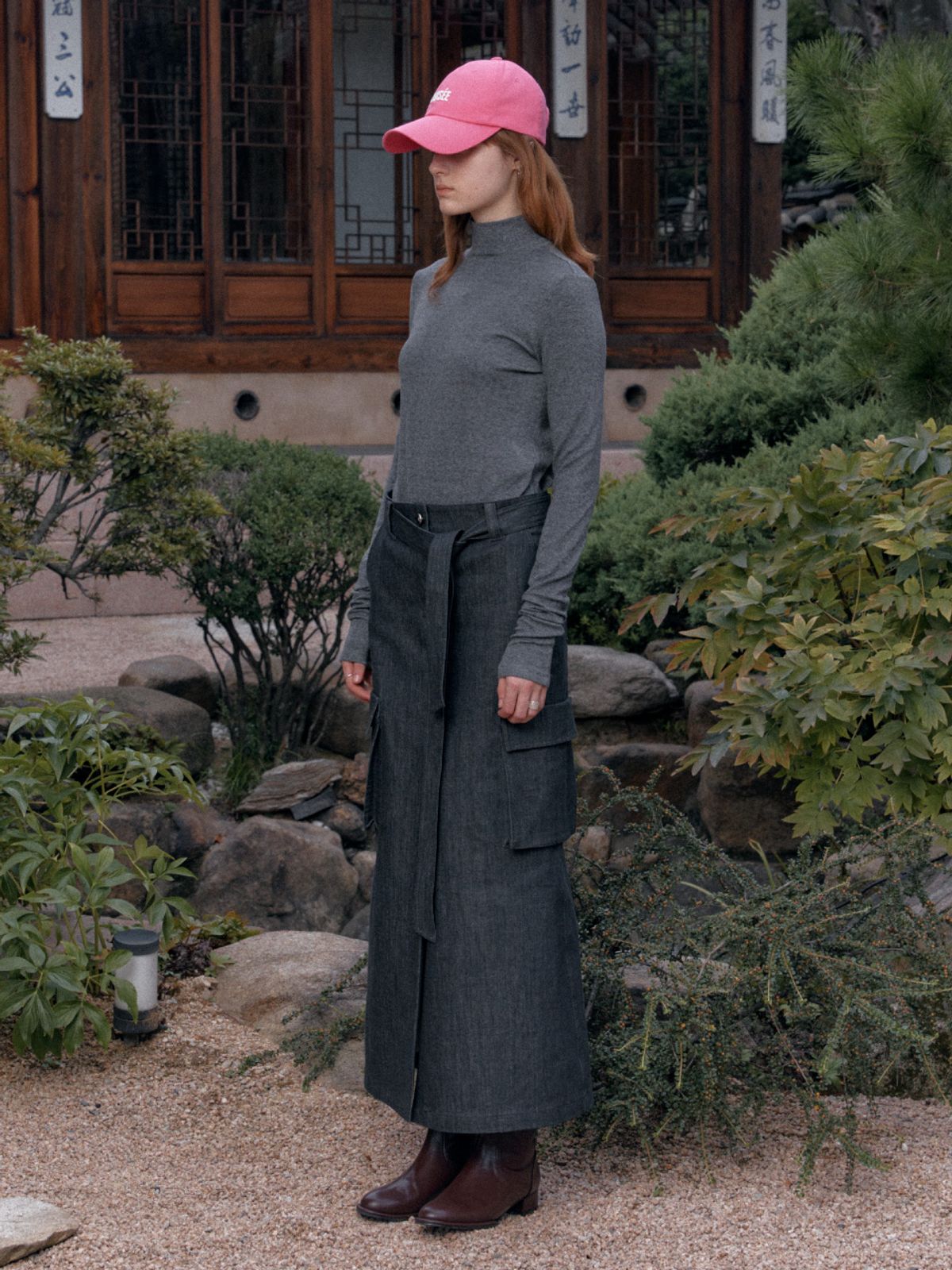 뮤제(MUSEE) SIENNA Wool-Blend Turtleneck Top-Gray