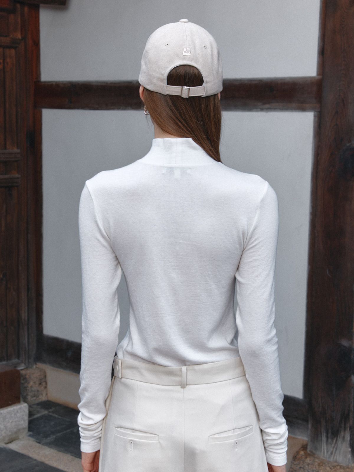 뮤제(MUSEE) SIENNA Wool-Blend Turtleneck Top-Ivory