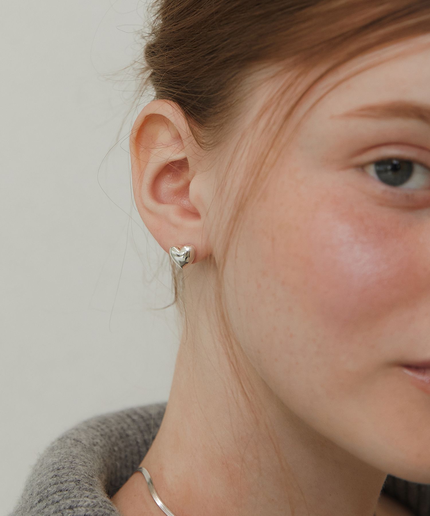 イヤリング TATIANA Silver 925 full heart earrings EC3067 MUSINSA | TATIANA (Silver 925) Full Heart Earrings EC3067