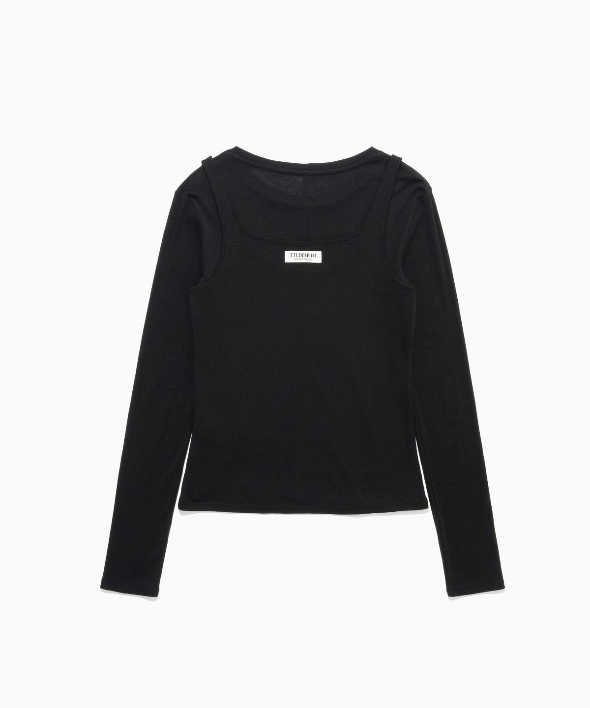 튜드먼트(TTUDEMENT) LAYERED LONG SLEEVE T-SHIRT BLACK