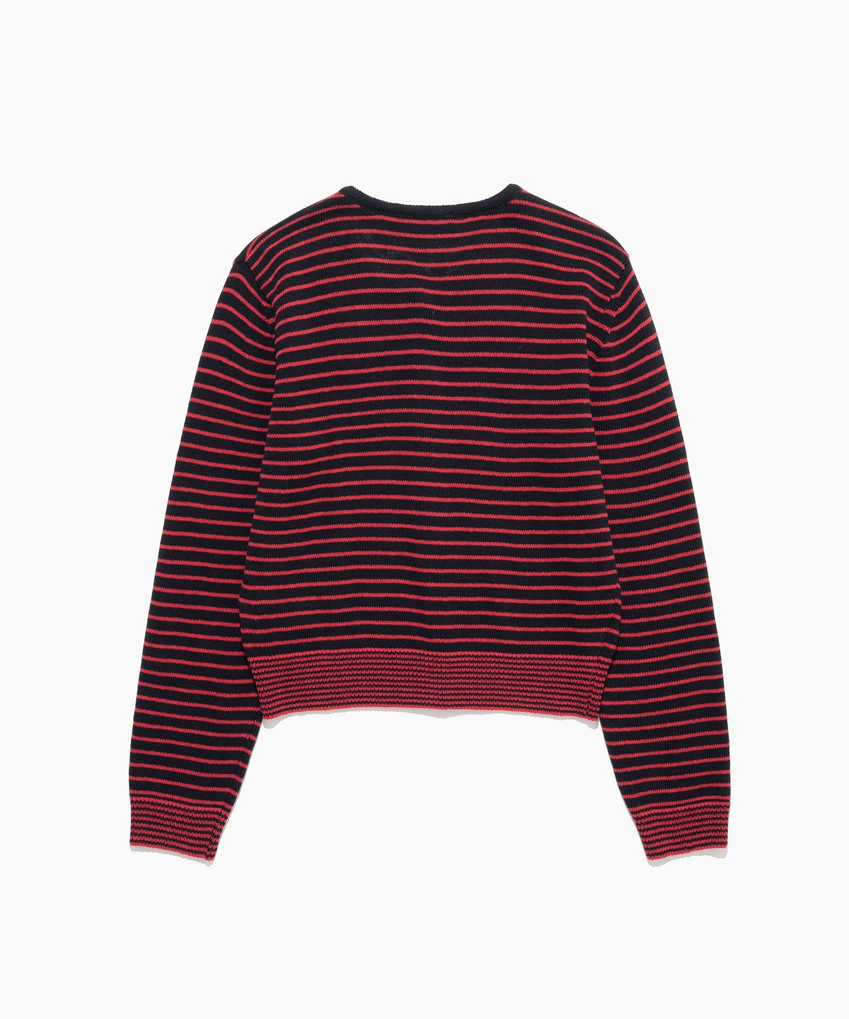 튜드먼트(TTUDEMENT) STRIPE CREWNECK CARDIGAN NAVY