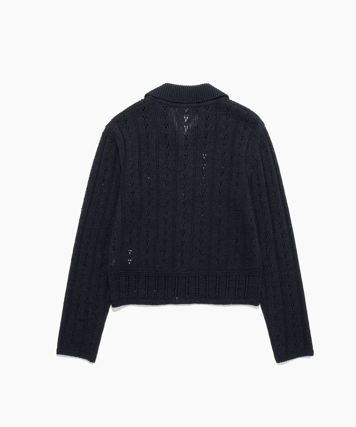 튜드먼트(TTUDEMENT) PUNCHING KNIT CARDIGAN NAVY