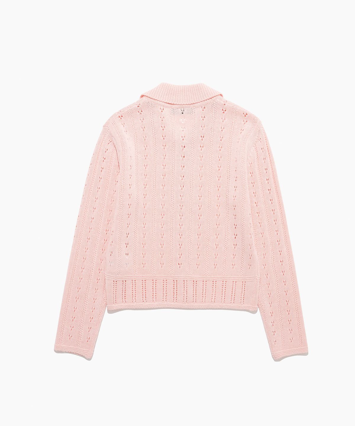 튜드먼트(TTUDEMENT) PUNCHING KNIT CARDIGAN PINK