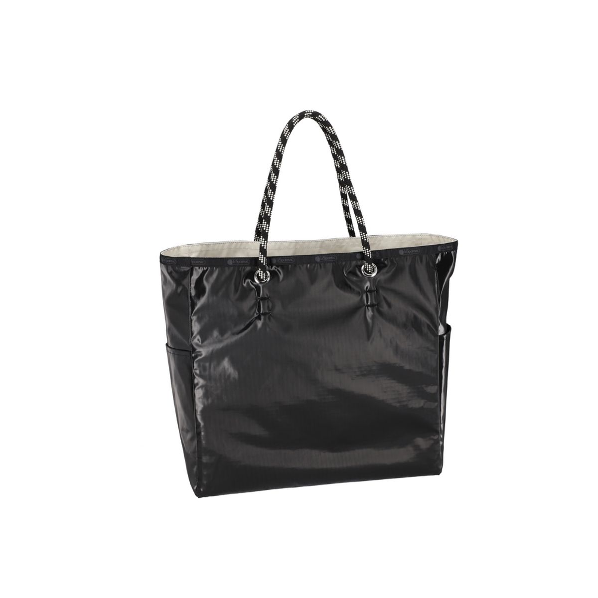 레스포색(LESPORTSAC) 블랙/펄 샤인 라지 투웨이 토트백 [1113.C503]