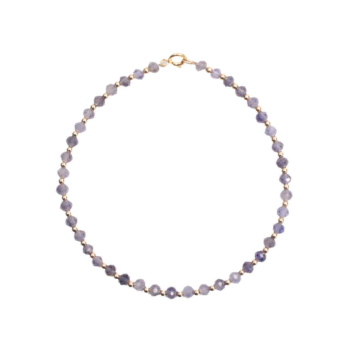 비엔베투(Bien Vetu) 3mm 카빙 아이올라이트 골드필드 1x1 핑퐁 팔찌 GF