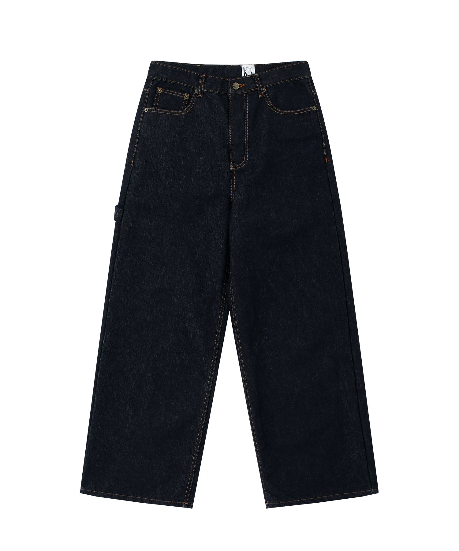 ★早期完売★KASHIKO★Embroidered Nonfade Denim Pants★大人気 MUSINSA | KASHIKO Embroidered Nonfade Denim Pants - Blue
