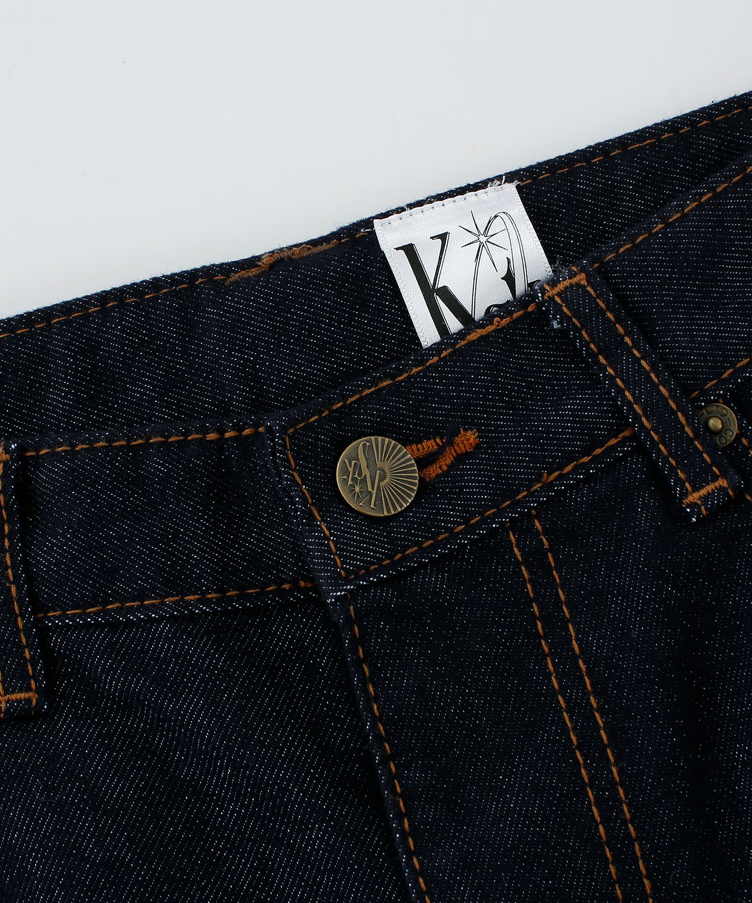 【KASHIKO】EMBROIED NONFADE DENIM PANTS MUSINSA | KASHIKO Embroidered Nonfade Denim Pants - Blue