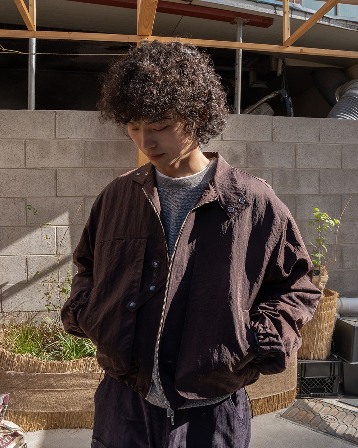 카락터(KARACTOR) Harrington blouson jacket / Brown