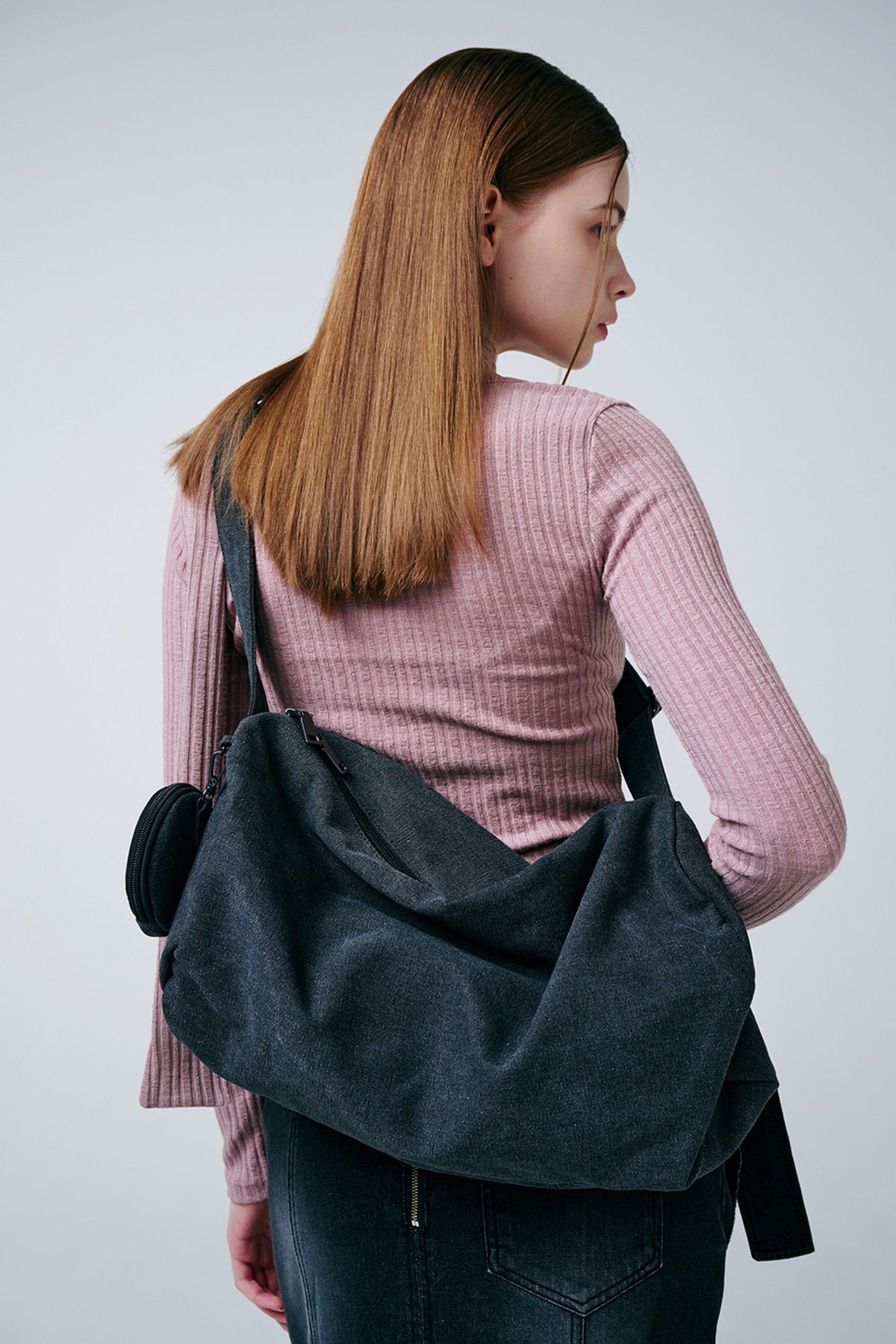 바이모스(BYMOSS) Hammer canvas crossbag - Grey