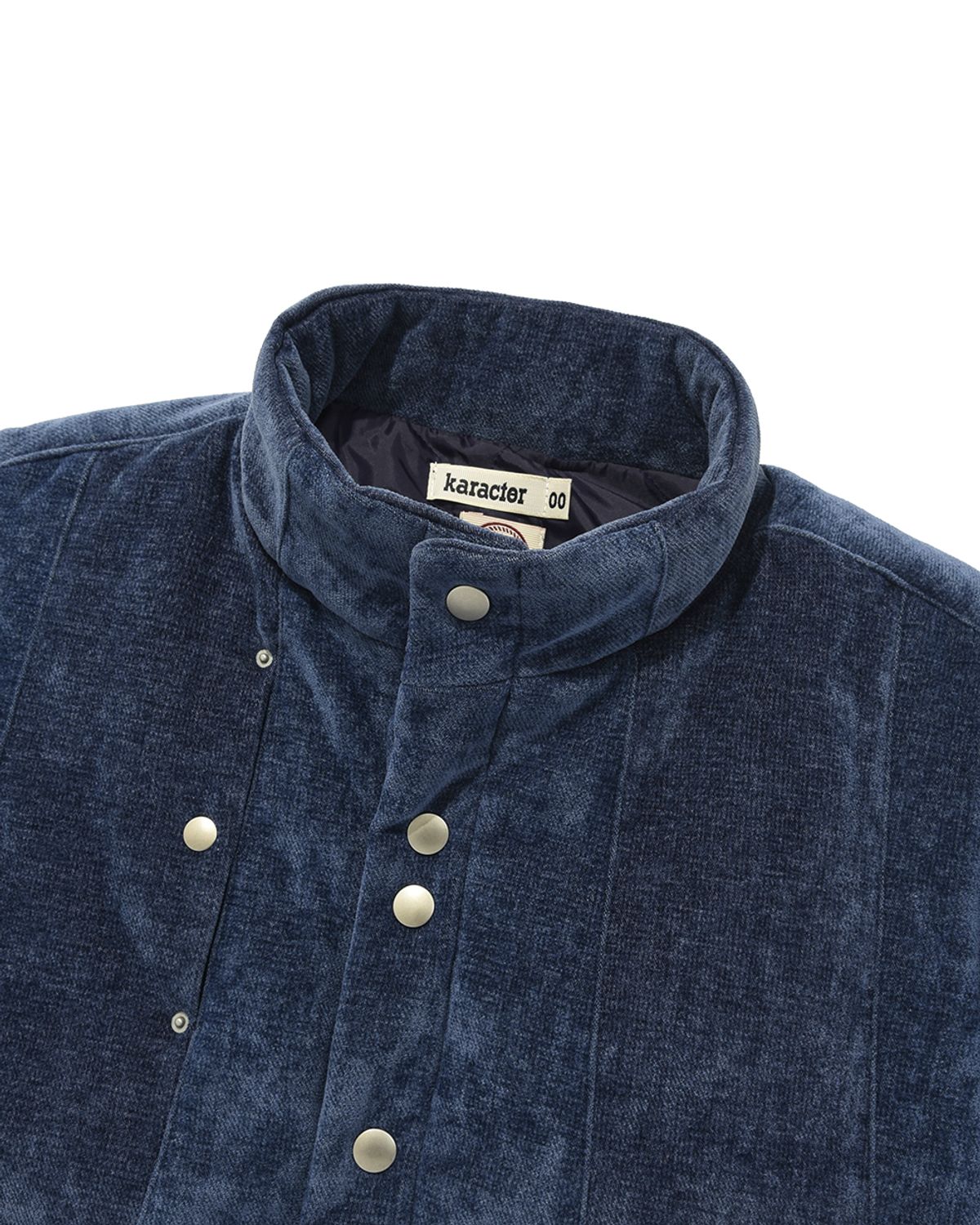 카락터(KARACTOR) Velvety padded vest / Dark blue