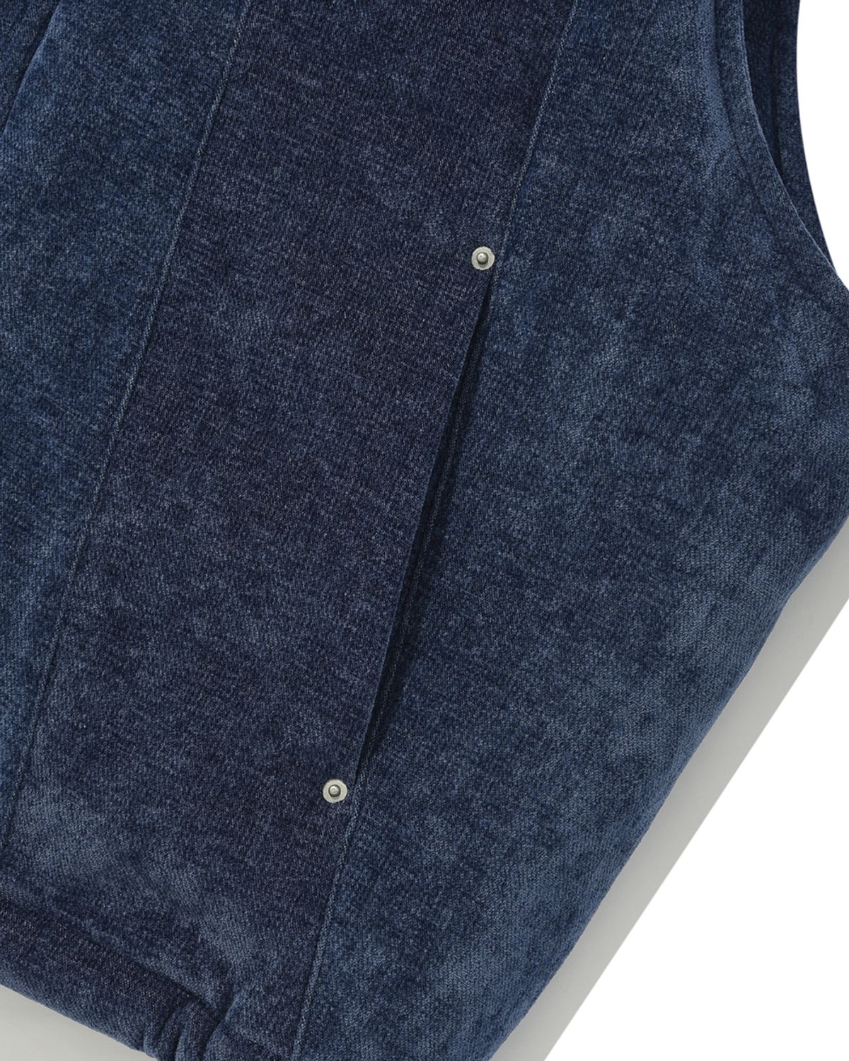 카락터(KARACTOR) Velvety padded vest / Dark blue