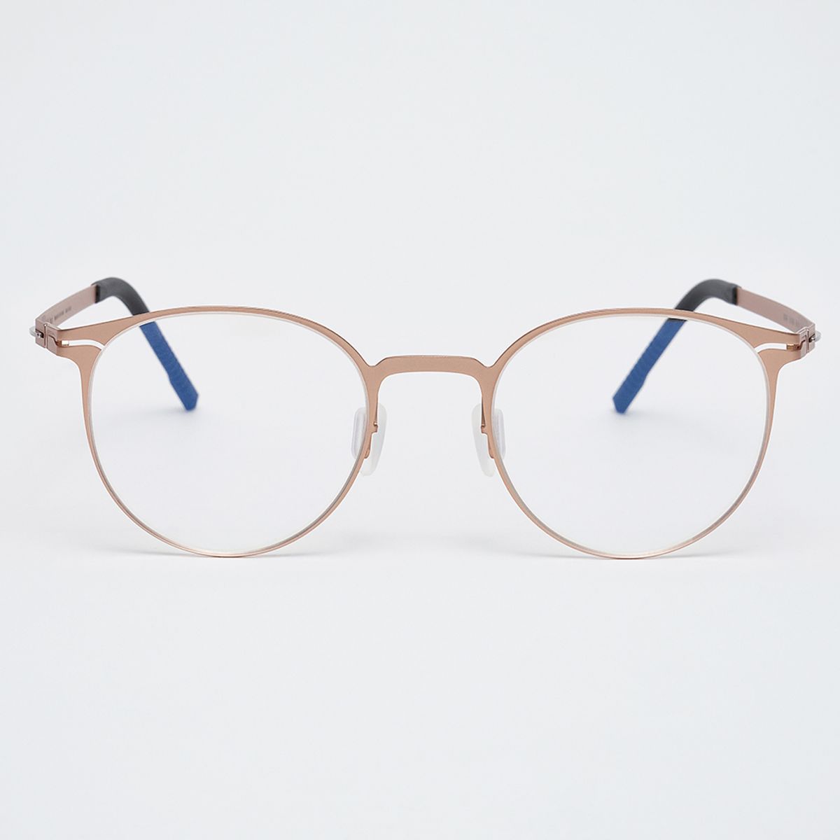 알로아이웨어(ALO EYEWEAR) [The air_flat] AL8304 1414M 초경량 세미오버 라운드 골드 안경테