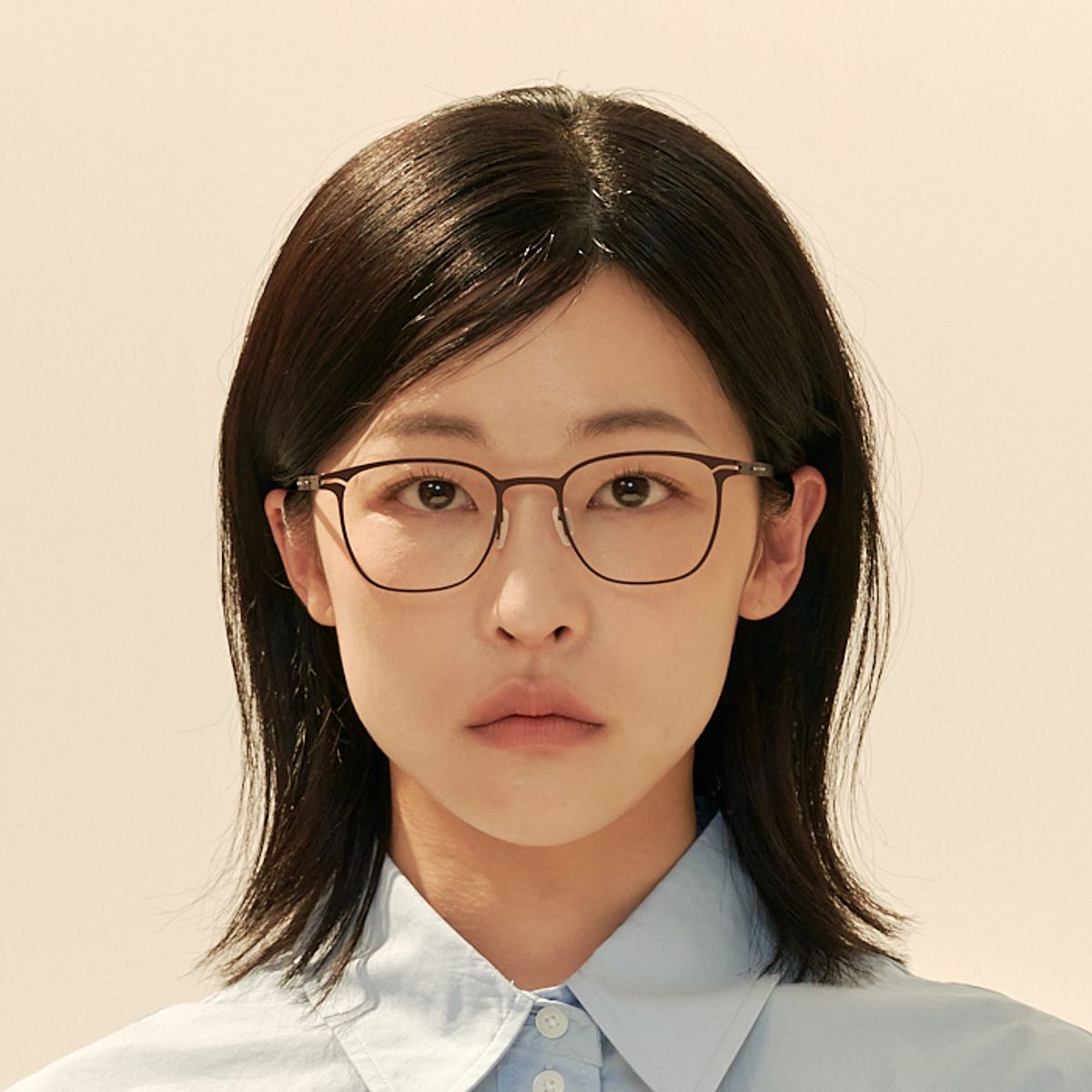 알로아이웨어(ALO EYEWEAR) [The air_flat] AL8306 1616M 초경량 오피서 스퀘어 브라운 안경테