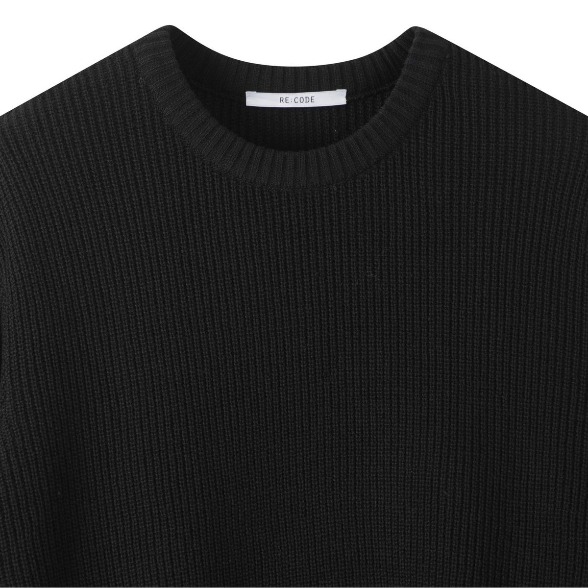래코드(RECODE) Panel Mix Knit Top_RKWAA23602BKX