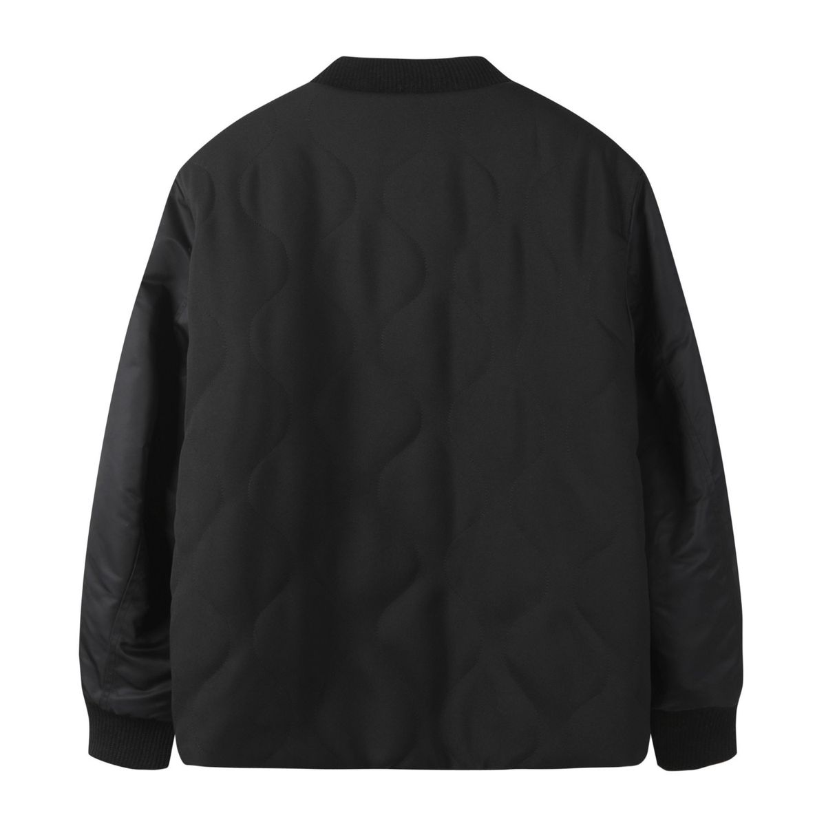 래코드(RECODE) Patchwork Bomber Sleeve Jumper_RKUAW23616BKX
