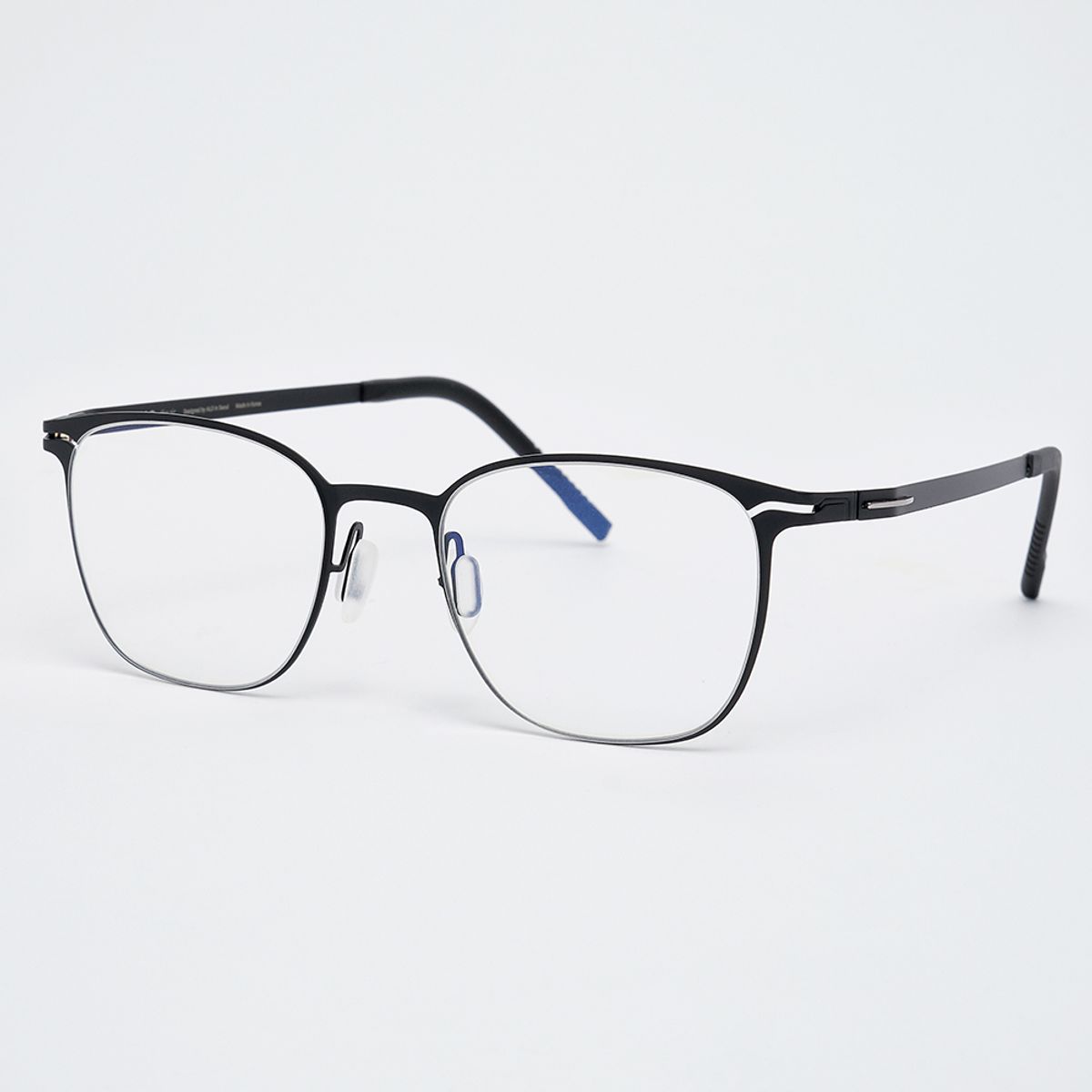 알로아이웨어(ALO EYEWEAR) [The air_flat] AL8306 0909M 초경량 오피서 스퀘어 블랙 안경테