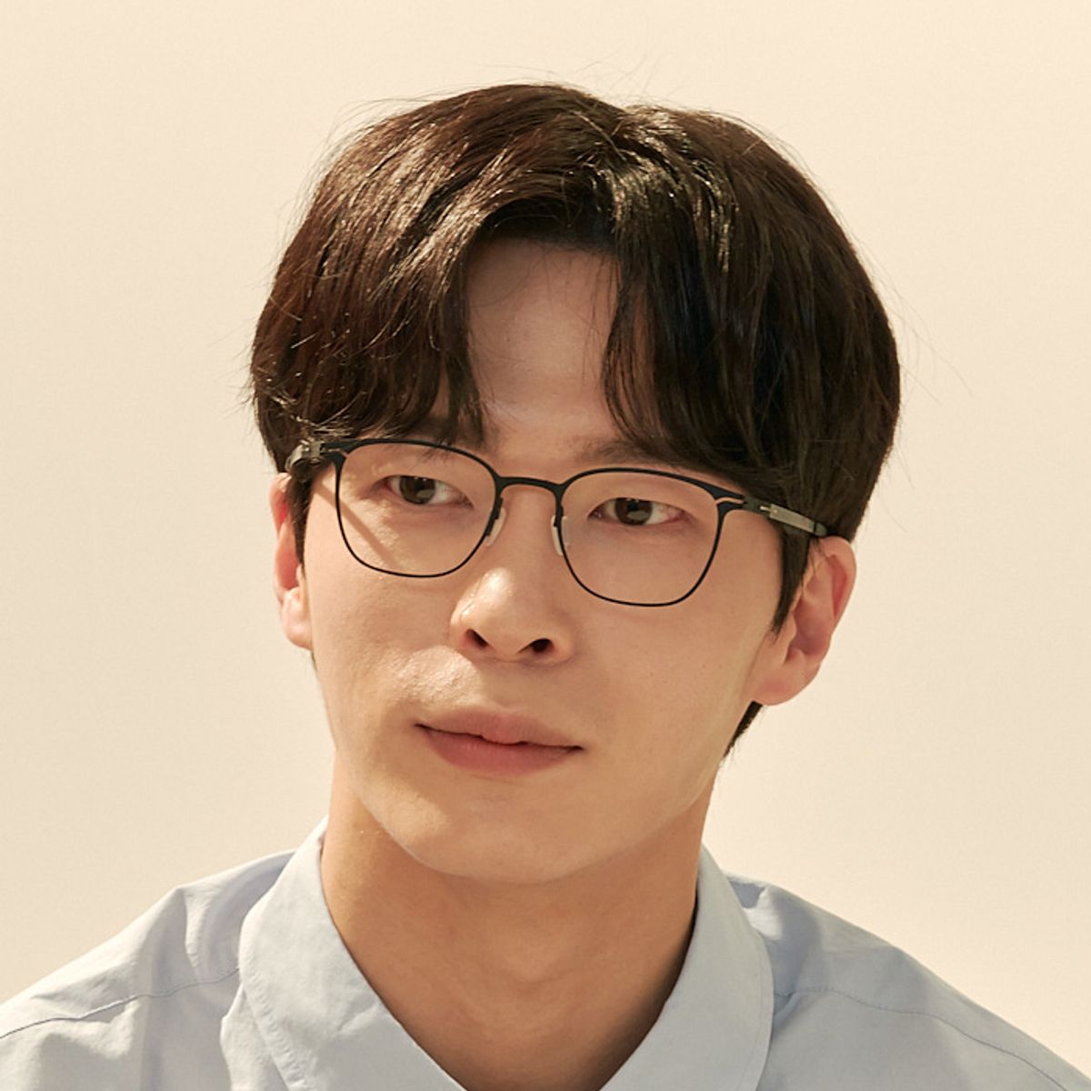 알로아이웨어(ALO EYEWEAR) [The air_flat] AL8306 0909M 초경량 오피서 스퀘어 블랙 안경테