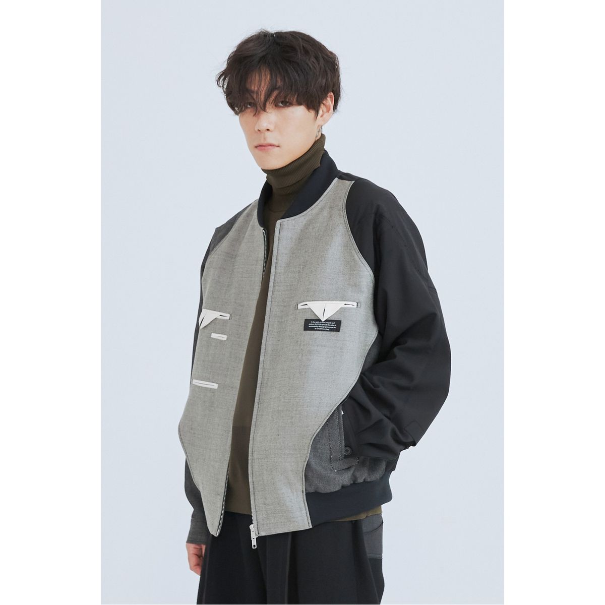 래코드(RECODE) Insideout Pocket Detail Jumper_RKUAW23613GYX