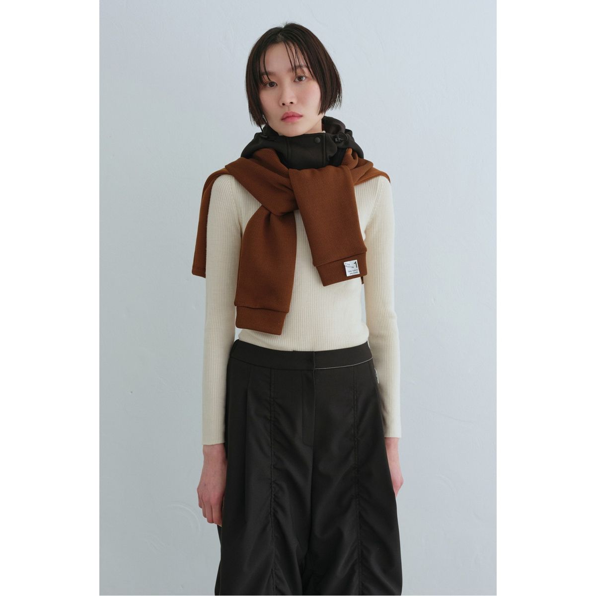 래코드(RECODE) Hoodie Mixed Bolero Cardigan_RYAAW23544BRX