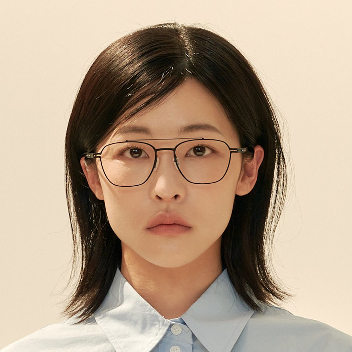 알로아이웨어(ALO EYEWEAR) [The air_flat] AL8307 0909M 초경량 투브릿지 레트로 스퀘어 블랙 안경테