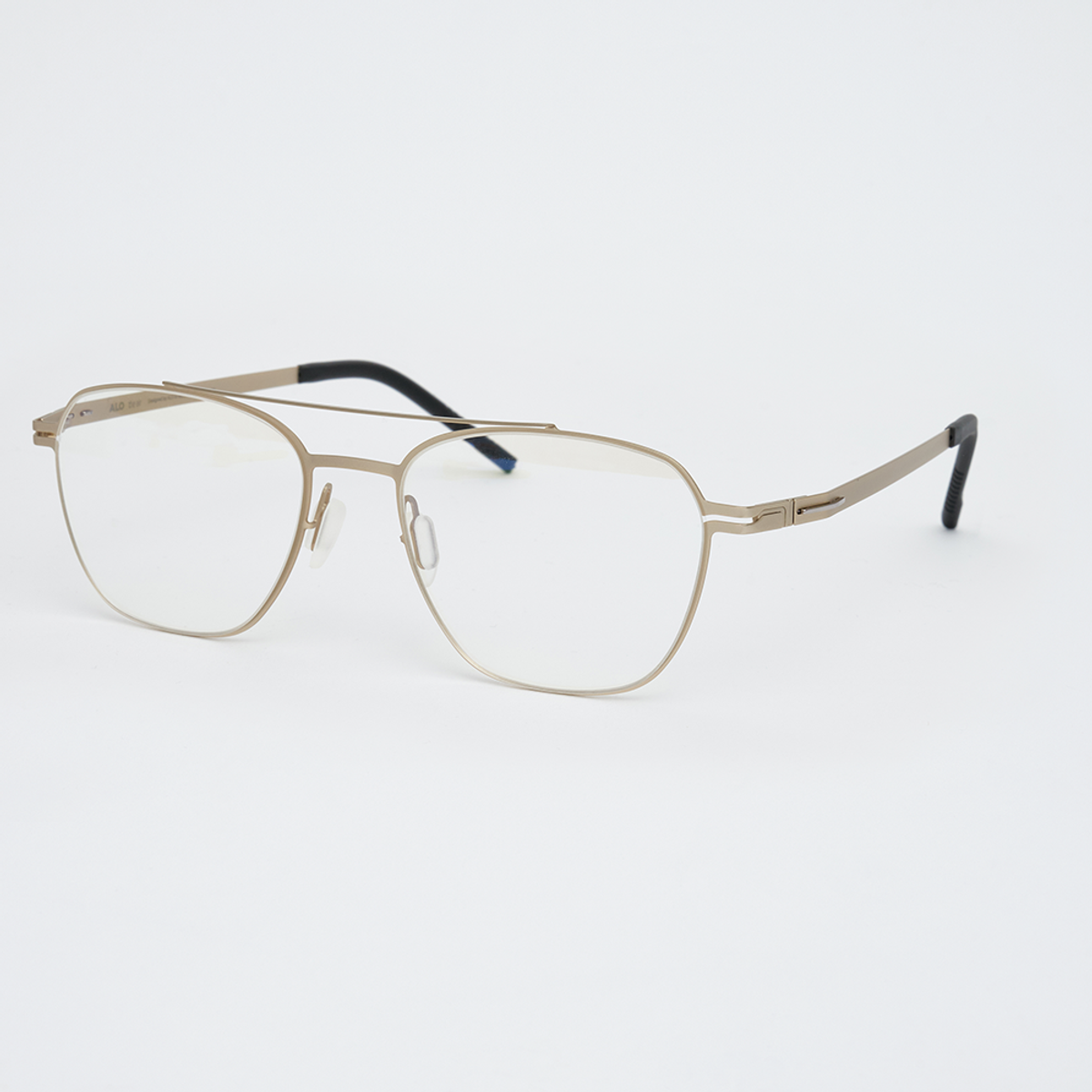 알로아이웨어(ALO EYEWEAR) [The air_flat] AL8307 1111M 초경량 투브릿지 레트로 스퀘어 골드 안경테