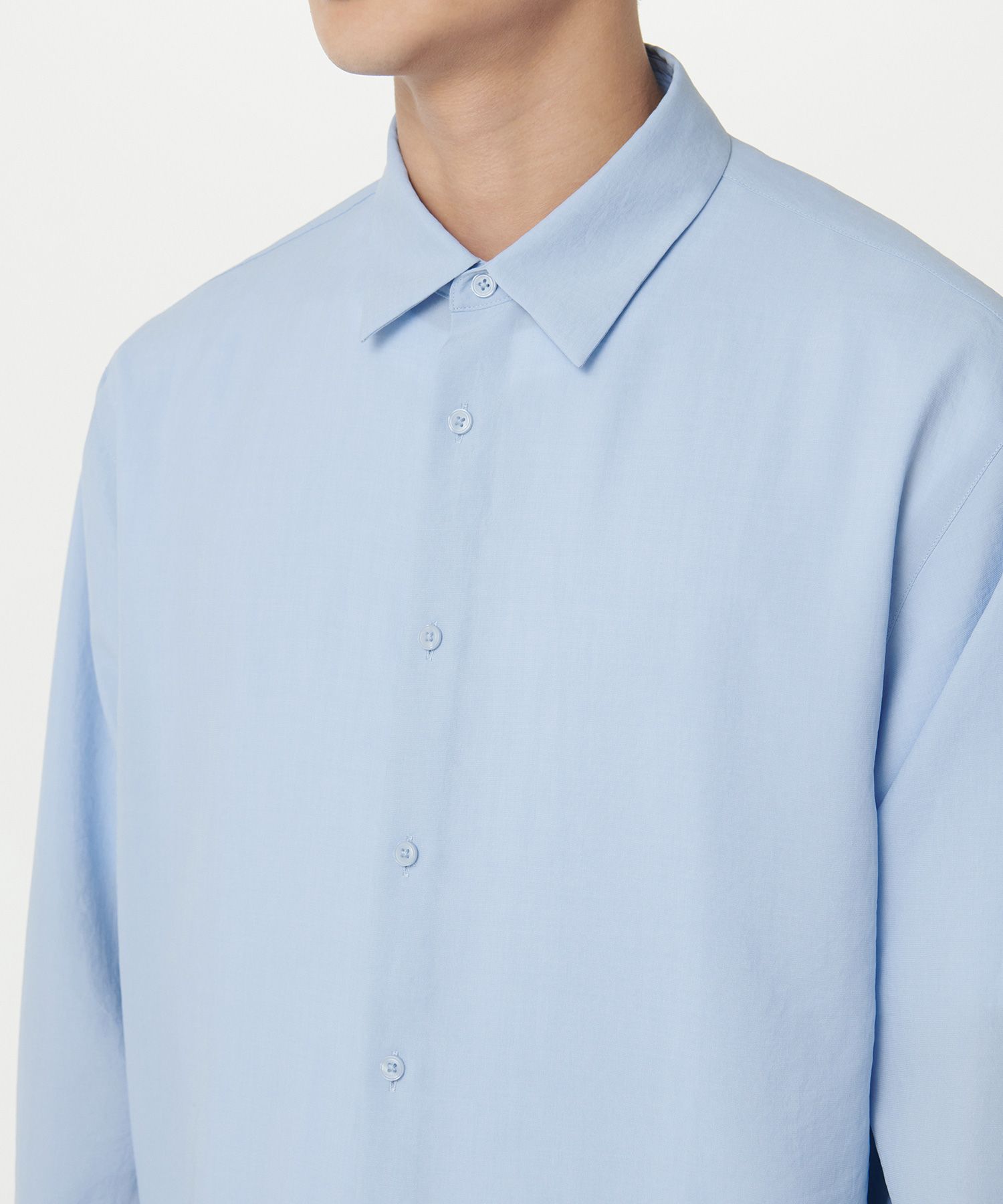 ★MUSINSA STANDARD★ Relaxed Nylon Crease Shirt Cloudy Blue MUSINSA | MUSINSA STANDARD Relaxed Nylon Crease Shirt