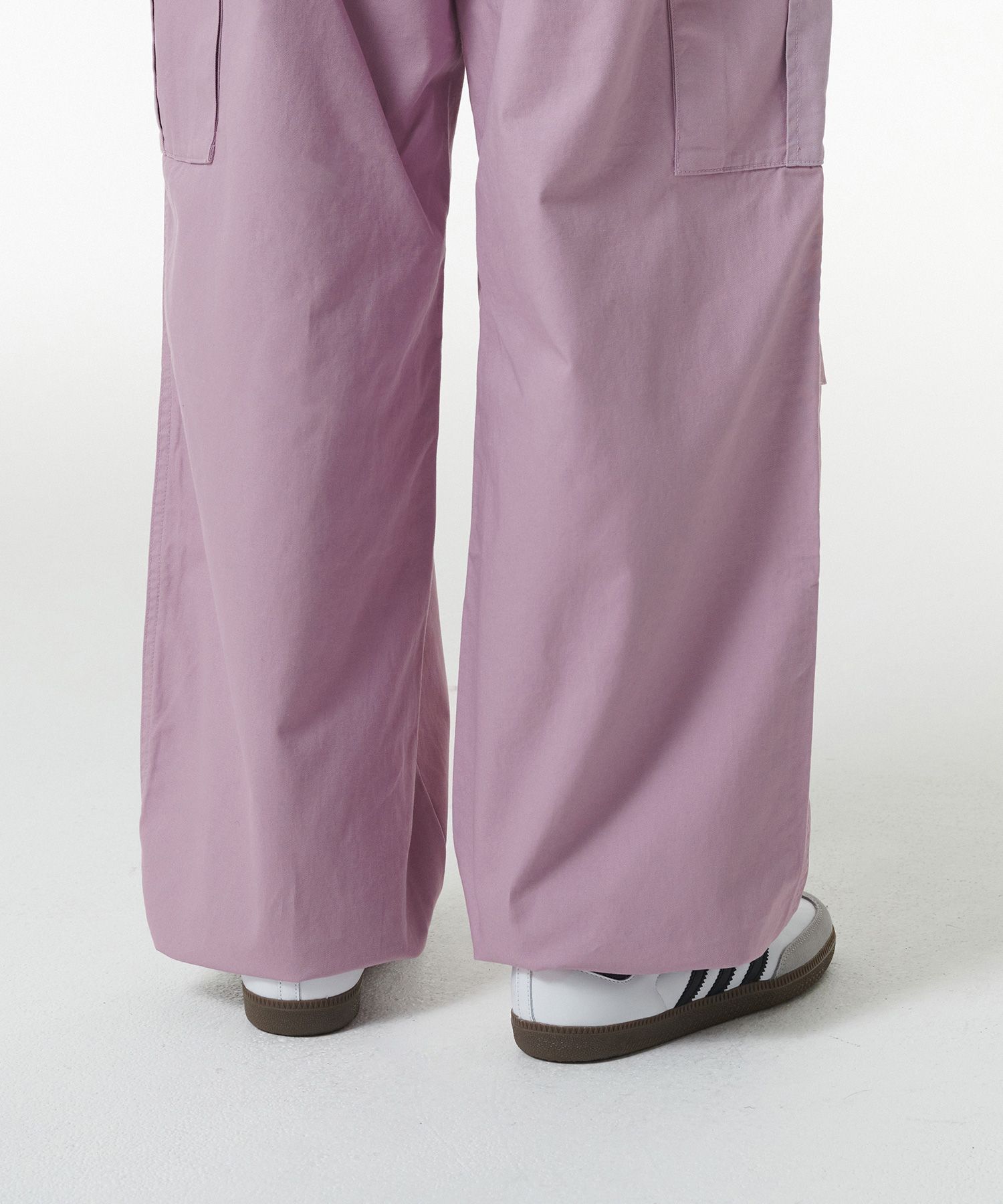 Womens Wide Cargo Pants [Dusty Pink] thumbnail 9