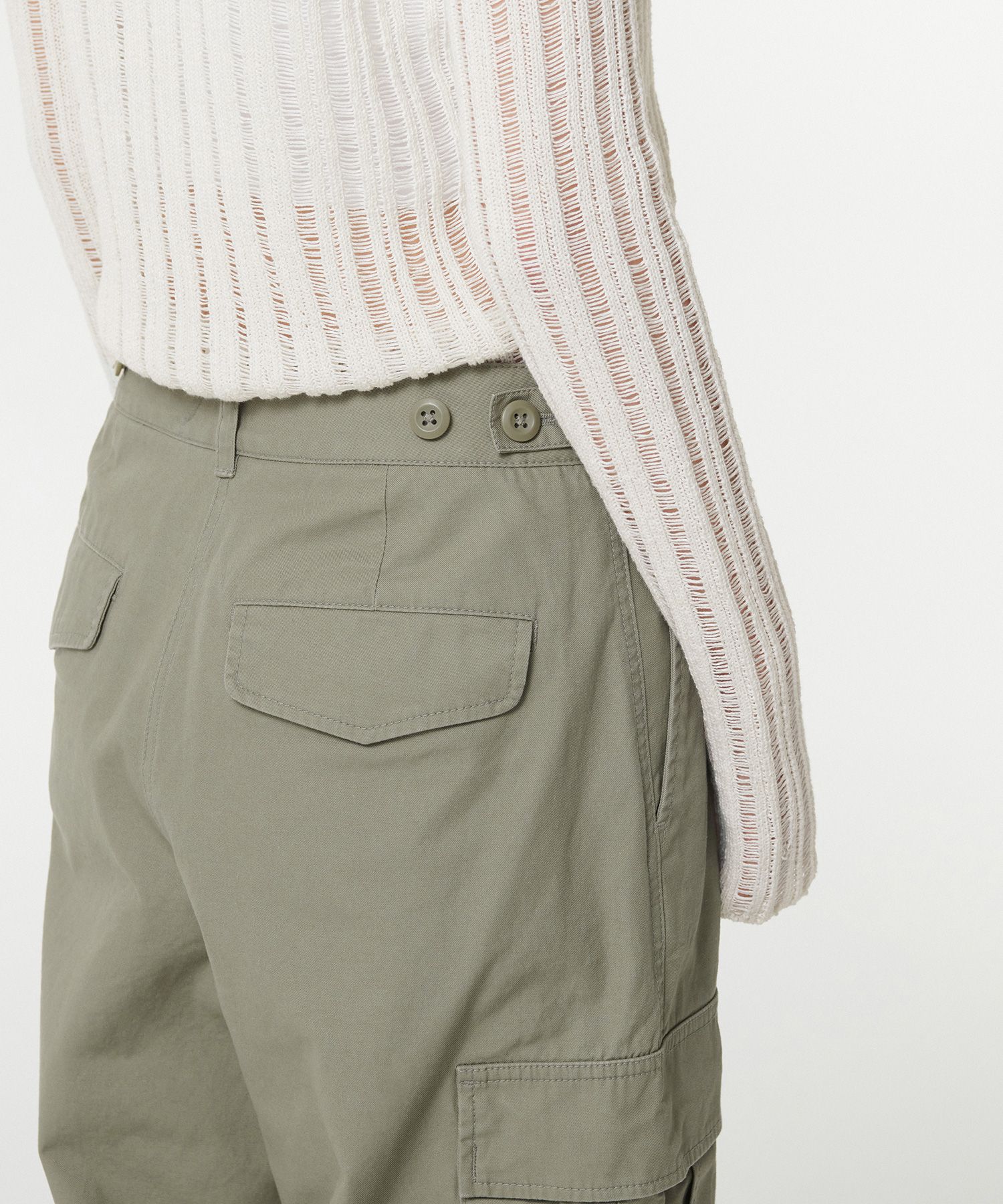 Women's Wide Cargo Pants in Sage thumbnail 4