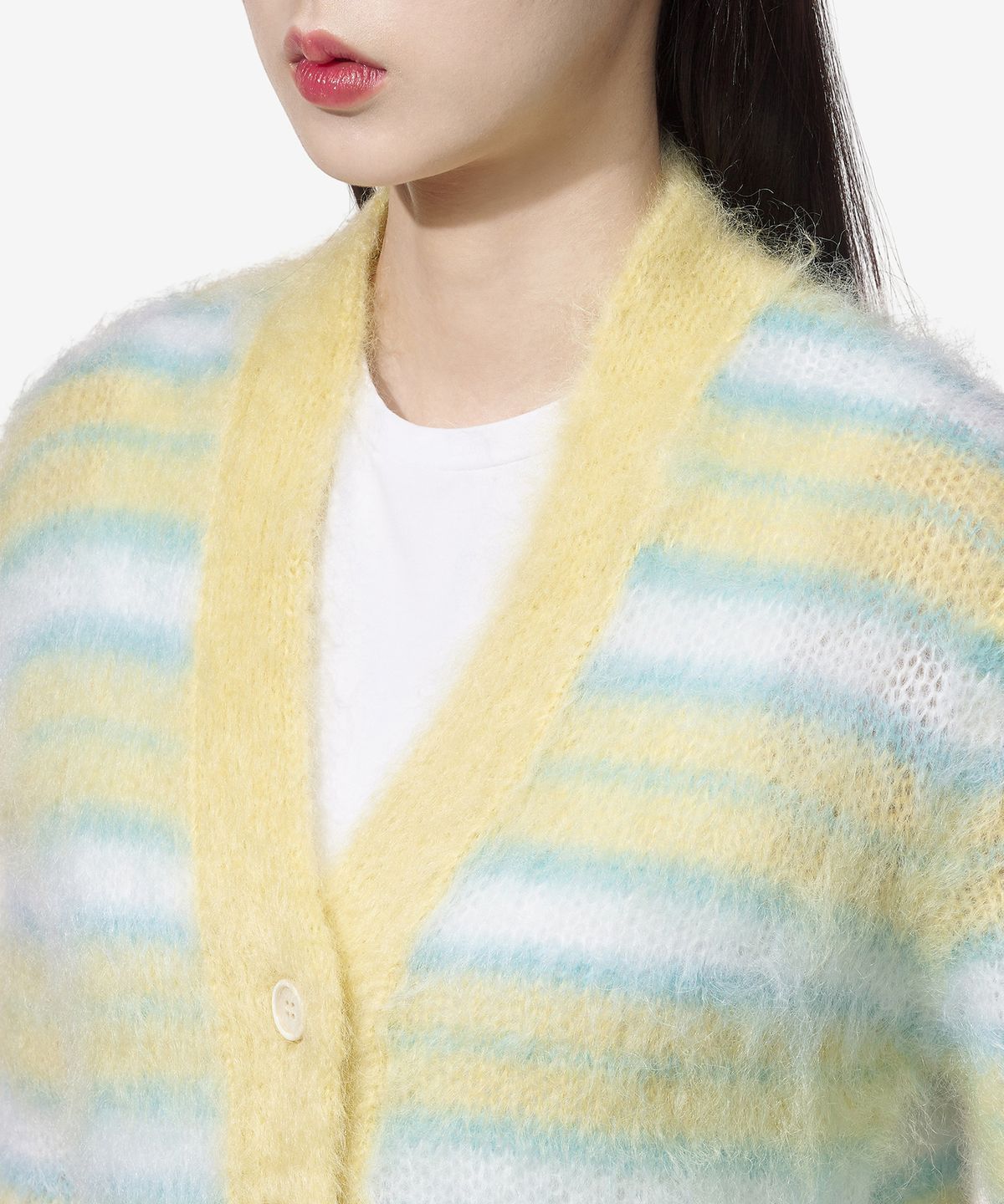 마르니(MARNI) 모헤어 가디건 - 샐러리 / CDMD0089Q4UFU191RGY36