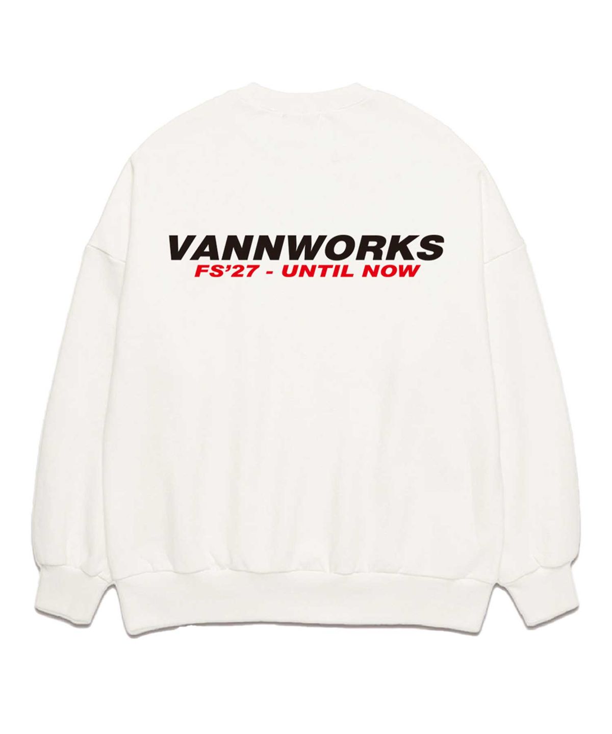 밴웍스(VANNWORKS) 시그니처 로고 기모 맨투맨 (VNAHTS417) 화이트