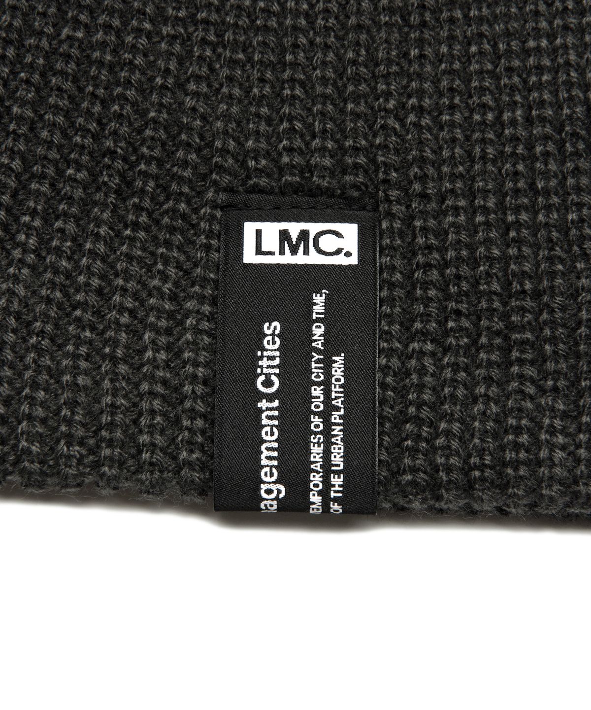 엘엠씨(LMC) LABEL SHORT BEANIE charcoal